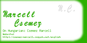 marcell csemez business card